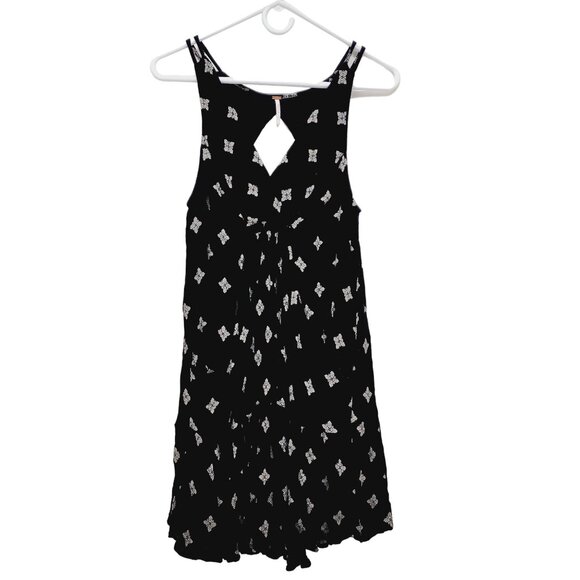 Free People Dresses & Skirts - Free People Dress Womens Sleeveless Black & White Print Rayon Blend Size S